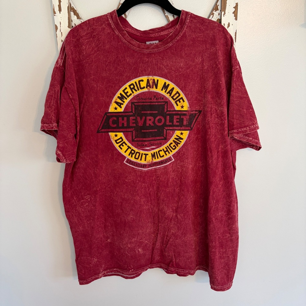General Motors Chevrolet "American Made" Detroit graphic t-shirt size Large